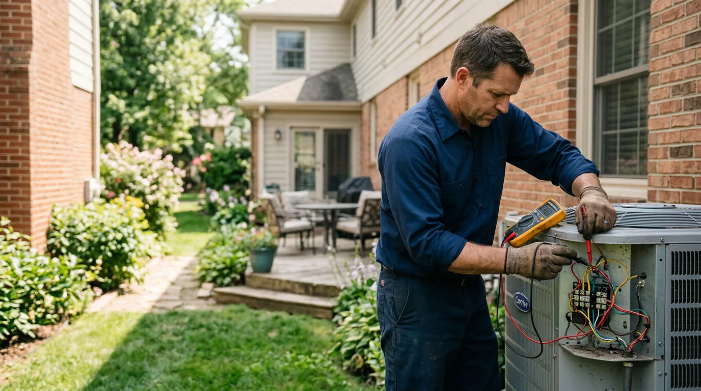 HVAC technician working near Clarkston, MI